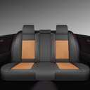 GXT Bench Seat Cover, Premium Faux Leather Bench Seat Covers for Trucks - Universal Fit for Most Sedans SUV Pick-up Truck, Durable for Long Lasting Protection(Earth Yellow and Grey)