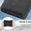 HYUET Winter Neck Gaiter Men, Fleece Neck Warmer Windproof Face Scarf Mask Face Cover Neck Cover for Men Women Ski (2pcs-wine+dark Grey)