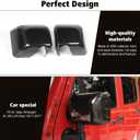 Rearview Mirror Cover Trim Shell Kit Car Rear View Mirror Exterior Decoration Accessories for Jeep Wrangler JK JKU 2007-2017,Carbon Fiber Grain