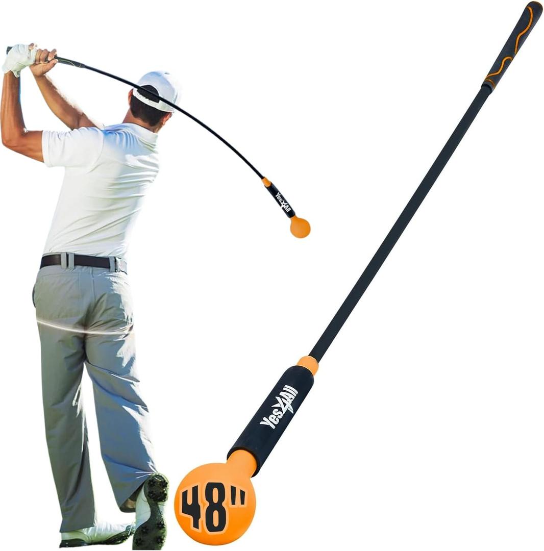 Yes4All 48 Inches Golf Swing Trainer Aid Improve Flexibility, Tempo, Rhythm, Balance and Strength. Swing Correction Practice for Chipping, Driving and Hitting