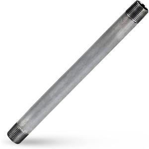 Supply Giant QDHM1124 Steel, Pre Cut Industrial Pipe Schedule 40 Threaded Fitting, 1-1/4'' x 24", Galvanized
