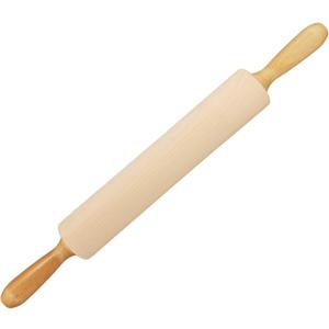 Frieling Maple Rolling Pin with Handles - 2.4-in x 12-in Barrel, 21-in Total Length-Natural Wood - Baking Essentials, Pastry Roller & Pizza Dough Roller