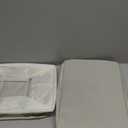 Amazon Basics Collapsible Storage Bins with Leather Handles, Linen, Large, Pack of 3