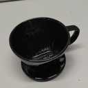 Mongdio Pour Over Coffee Maker, Ceramic Pour Over Dripper, Coffee Pour Over with 3 Holes Flat Bottom, Coffee Accessories for Home, Size 02 Black