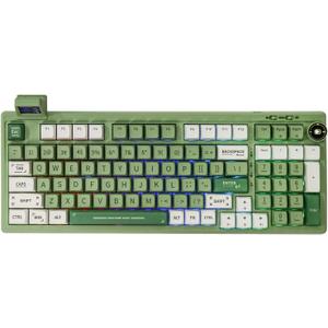 EPOMAKER RT100 97 Keys Gasket BT5.0/2.4G/USB-C Mechanical Gaming Keyboard with Customizable Display Screen, Knob, Hot Swappable Socket, 5000mAh Battery for Win/Mac