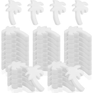 LemonRoad 50 Pcs Hot Tub Coconut Tree Pool Sponge Oil Absorber Scum Filter Cleaner for Pool Inflatable Hot Tub & Spa Accessories