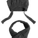 MaruPet Dog Hat & Scarf Set, Knitted Pet Christmas Winter Warm Caps, Cute Accessories, Neck & Ear Warmer Hood, Warm Scarf, Party Decoration for Cat & Dog, Small B-Gray Ears