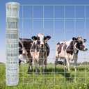 Farm Fence 4ft x 164ft Heavy Zinc Coating Cattle Fence Galvanized Field Fencing Sheep Fence Goat Fence,Hog Wire Fencing for Yard Livestock Animals Protection