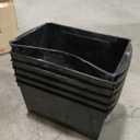 Storex Extra-Large Book Bin, Interlocking Plastic Organizer for Home, Office and Classroom, Black, (71130U06C) (Pack of 6)