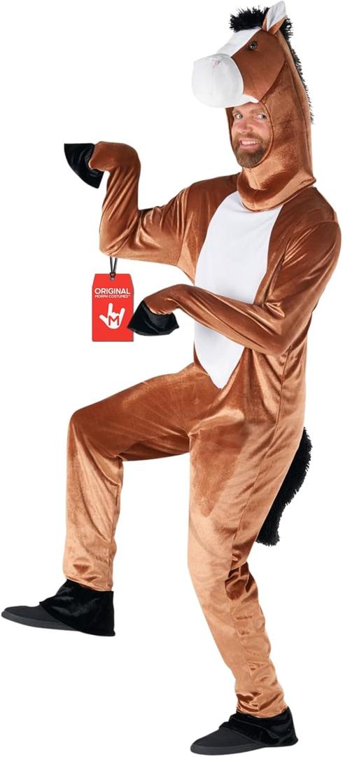 Morph Horse Costume Adult, Farm Animal Costumes For Adults, Horse Halloween Costume, Halloween Costumes For Men (Medium)