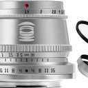 TTArtisan 35mm F1.4 APS-C Format Large Aperture Manual Focus Fixed Lens for Fujifilm X Mount Cameras Silver