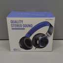 AILIHEN C8 Kids Headphones Wired, On-Ear Headphones with Microphone and Volume Control Foldable Corded Stereo 3.5mm Headset for School Teens Smartphones Chromebook Laptop Tablets Travel (Black Blue) (Medium)