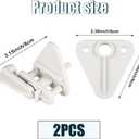 2 Sets Pontoon Gate Latch Replacement Kit, Pontoon Door Latch Fits 1-1.25inch Square Frames Boat Latch Lock Pontoon Gate Accessories Suitable for Left & Right Hinged Doors Includes Hardware