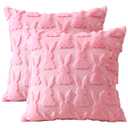 Artscope Easter Bunny Pillow Covers 12x20 Set of 2 Decorative Easter Rabbit Throw Pillow Cases Soft Plush Faux Fur Couch Cushion Case for Holiday Sofa Bed Room Home Decor-Beige
