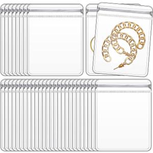 GSXRB PVC Anti Tarnish Jewelry Bags,Jewelry Bags Clear Plastic. Jewelry Pouch for Jewelry Rings and Earrings (100 pcs3.14x4.72 inches)