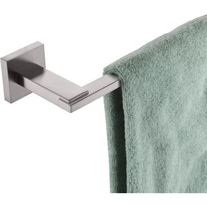 KOKOSIRI 32 Inch Bath Towel Bars Bathroom Towel Racks Towel Holder Towel Rods Kitchen Towel Hanger Bathroom Accessories Stainless Steel Wall Mounted Satin Nickel B4006BR-L32