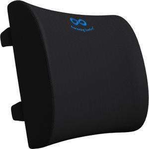 Everlasting Comfort Lumbar Support Pillow for Office Chair - Memory Foam Back Cushion for Chair, Car, Couch - Lumbar Pillow Promotes Better Posture, Back Pain Relief - Ideal for Gaming and Desk Chairs (Black)