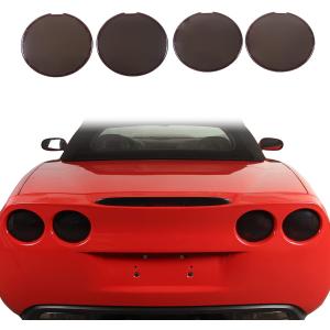 ABS Smoked Black Rear Tail Light Lens Taillight Kit Fit for Chevrolet Corvette C6 2005-2013 Car Exterior Taillight Protection Cover Accessories