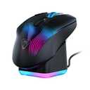 Turtle Beach Kone XP Air Wireless RGB Gaming Mouse, 19000 DPI Optical Sensor, 100-hour Rechargeable Battery & Charging Dock, 29 Programmable Inputs, Ergonomic Design, Bluetooth, 4D Wheel – Black