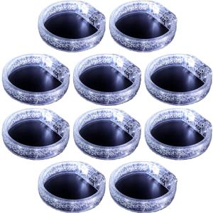 LED Light up Bracelets, White Glow Wristbands Party Favors Toys Supplies for Birthday, Halloween, Carnivals Parties for Kids over 3 Years Old, Clear Case 10 Pack