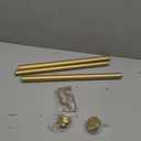 Gold Curtain Rods for Windows 30 to 42 Inch(2.5-3.5ft), 1 Inch Diameter Heavy Duty Curtain Rods, Adjustable Curtains Rod, Modern Decorative Drapery Rod, 30-42" Brass Gold