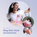 Compatible with iPhone 13 Pro Case [Compatible with Mag-Safe][Adjustable Kickstand][Military Grade Drop Protection] Translucent Phone Case for iPhone 13 Pro,Pink