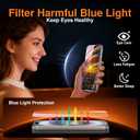 SMARTDEVIL 2 Pack for iPhone 16 Screen Protector, Anti-Blue Light, Eye Protection & Reduce Eye Strain, 9H Tempered Glass with Auto Dust-Elimination, Bubble Free, Easy Install,Bubble-Free,Case Friendly