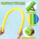 Hollowfly 12 Pcs Pool Noodles Bulk Foam Swimming Noodles Small Hollow Bright Foam Tube Pool Sticks for Craft Projects Adults Swimming Floating (40 x 1.6 Inches,Yellow&Green&Blue)