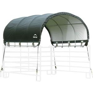 ShelterLogic 10' x 10' Powder Coated Green Corral Shelter Livestock Shade
