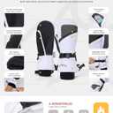 Winter Ski Mittens for Men Women Cold Weather- Warm Snowboard Mittens Gloves Waterproof Snow Sports Mitts Gloves, M-L