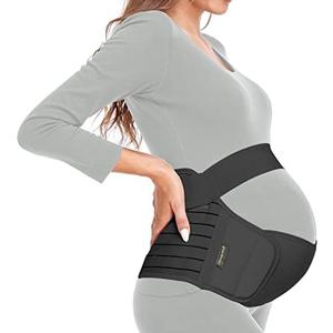 ChongErfei Maternity Belt, Pregnancy 3 in 1 Support Belt for Back/Pelvic/Hip Pain, Maternity Band Belly Support for Pregnancy Belly Support Band (M: Fit Ab 35.5"-47.3", Black)