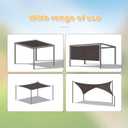 VICLLAX 90% Shade Fabric Sun Shade Cloth with Reinforced Grommets & D-Ring Eyelets for Outdoor Patio Garden Pergola Cover Canopy 8x8 FT, Mocha