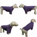 Lovelonglong Ribbed Dog T-Shirt Cotton Knitted Dog Sweaters for All Season Pet T-Shirts for Large Medium Small Dogs Purple 2XL