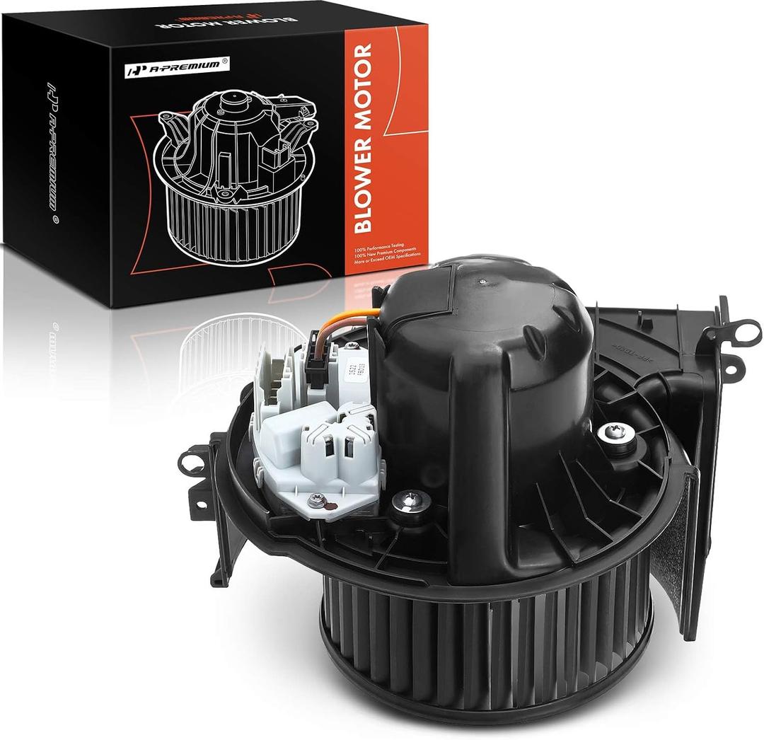 A-Premium Front HVAC Heater Blower Motor Compatible with BMW X5 2007-2014, X6 2008-2014, Sport Utility, with Resistor - Only Left Hand Drive, Replace# 64116971108, 64119229658
