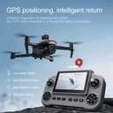 GPS Drone with 1080P Triple HD Camera 5G Screen Remote Control, 360° Laser Obstacle Avoidance GPS Auto Return Foldable Aerial Photography RC Quadcopter V918 MAX Hobby Drone for Adults with 2 Batteries
