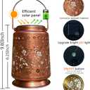 KY&BOSAM Solar Hummingbird Lanterns Outdoor Waterproof, Metal Openwork LED Hanging Solar Lights Outside Decorative for Yard Patio Backyard Deck Porch Garden Decor Birthday Gifts for Women Mom Grandma