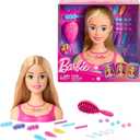Barbie Doll Styling Head, Blond Hair with 20 Colorful Accessories, Doll Head for Hair Styling