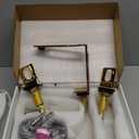 BAKALA Black Bathroom Faucet 3 Hole, 8-Inch Widespread Bathroom Sink Faucet, 2-Handle Matte Black Faucet Bathroom with Water Supply Hoses, Modern Hollowed Design