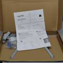 suptek 2 Tiers Glass Floating Shelves, Flat Black Wall Mount Bracket, AV Shelf, Media Shelf for DVD Player / PS4 / Cable Boxes/Game Consoles/Sky Box/TV Accessories, 17.6kg Load Capacity