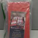 ZOBER Gift Wrapping Paper Organizer Storage - 40" Gift Wrap Storage Containers with Interior Pockets for Bows, Tags & Ribbons - Wrapping Paper Holder, 600D Oxford, Fits 24 Standard Rolls, Red/Black