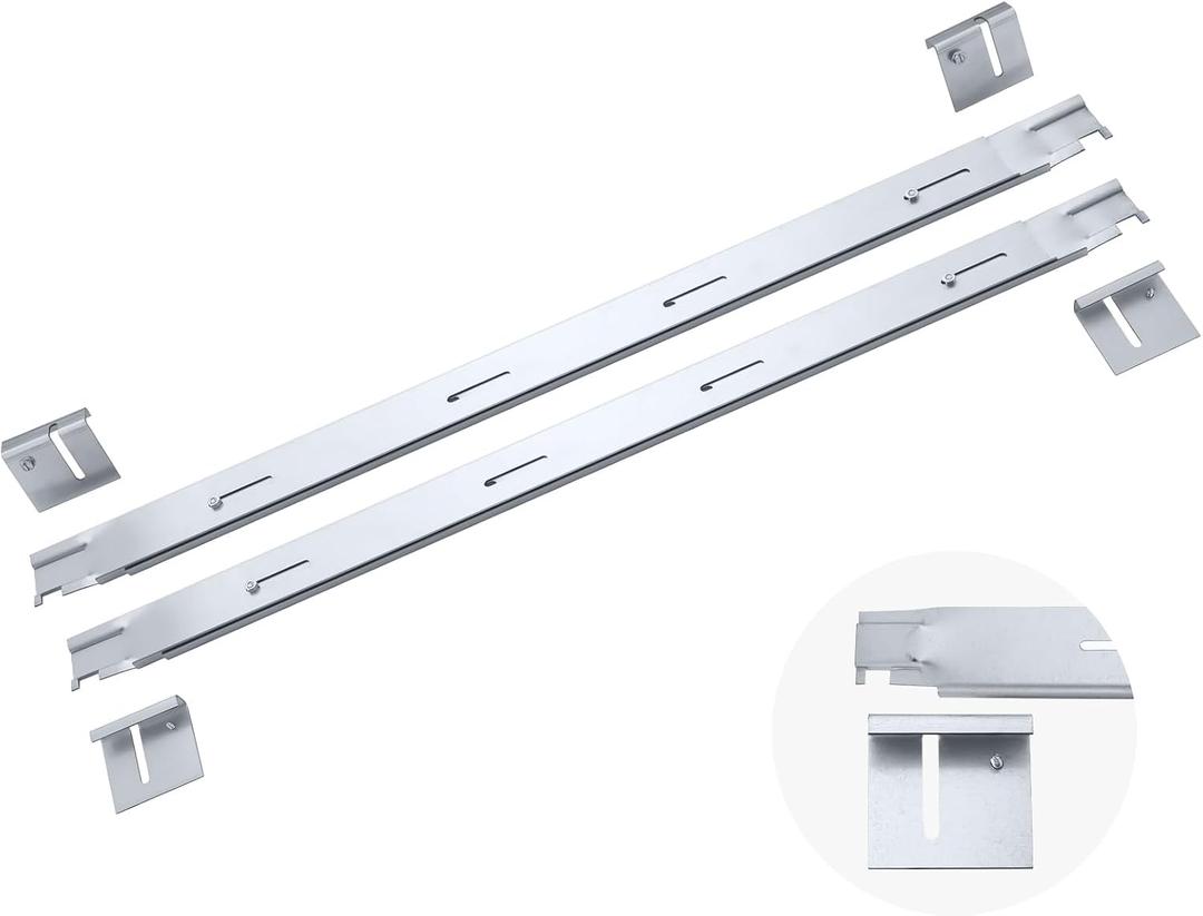 2 Pcs 26'' to 40. 5'' Adjustable File Bar for Inside a File Cabinet Drawer Cabinet Rails Left to Right Dimension (Silver)