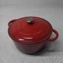 Enameled Cast Iron Dutch Oven - Umite Chef 5QT Pot with Lid & Cotton Potholders - Heavy-Duty Cookware for Bread Baking, Braising, Stews, Roasting(Red)