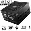 MSI MAG A850GL PCIE5, Fully Modular Compact Gaming 850W Power Supply, 80+ Gold, ATX 3.1 & PCIe 5.1 Ready, Native Dual-Color 12V-2x6 Cable
