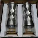 Neodaco Olive Oil And Vinegar Dispenser Set - 2 Piece Glass Oil Dispenser Bottle for Kitchen with No Drip, 10 OZ