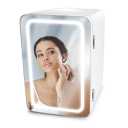 PERSONAL CHILLER Mini Fridge, 6L Skincare Mini Fridge with LED Makeup Mirror, Mini Fridge Cooler, Portable Fridge for Makeup, Skincare, Snacks, Bedroom Vanity