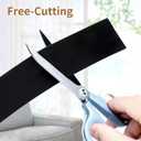 ZOMPAGO Foam Tape 3.2in x16.4FT Weather Stripping Black Self Adhesive EVA Foam Seal Strip for Door Window Insulation Gap Blocker Soundproofing