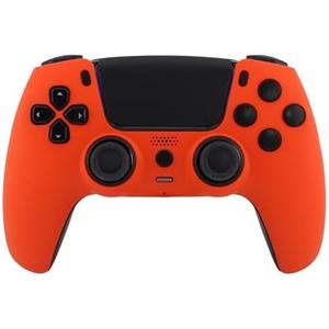 Crazy Controllerz Custom Wireless Controller for PS5 with Z-Touch™ Seamless Soft Touch Front Shell and Z-Grip™ Comfort Zones - Energetic Orange