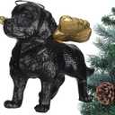 Jetec Angel Dog Memorial Christmas Ornaments for Tree Black Labrador with Gold Wings Hanging Ornament Remembrance Pooch Gifts for Christmas Xmas Loss of Dog