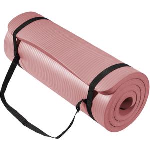 BalanceFrom Yoga Mat 1-Inch Extra Thick High-Density Exercise Mat with Non-Slip Surface & Carry Strap for Men & Women Tear-Resistant Pilates Workout Mat for Home Gym, Floor Fitness, Multiple Colors (Pale Pinkish) BalanceFrom Yoga Mat 1-Inch Extra Thick High-Density Exercise Mat with Non-Slip Surface & Carry Strap for Men & Women Tear-Resistant Pilates Workout Mat for Home Gym, Floor Fitness, Multiple Colors (Pale Pinkish)