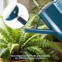 2 Gallon Meltal Garden Watering Can Removable Spout, Galvanized Steel Large Water Can with Embossed Design for Outdoor Indoor Plants (Ocean Blue, 2 Gallon)